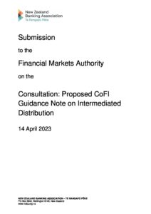 230414 NZBA Submission on CoFI Guidance for Intermediated Distribution ...